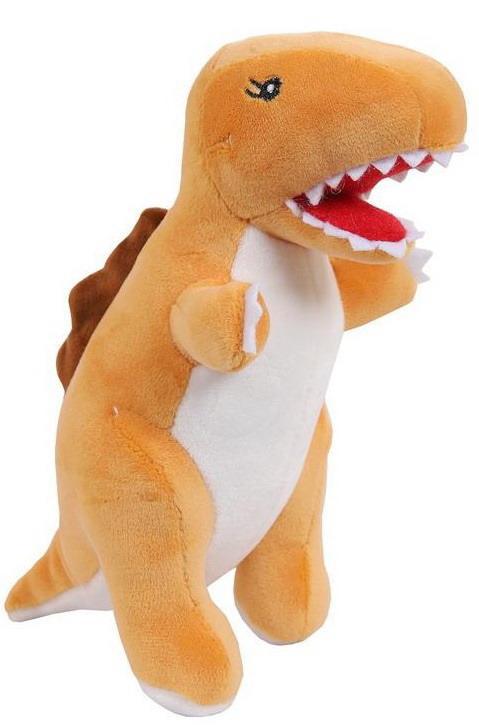 Мягкая игрушка ABtoys Dino Baby Динозаврик коричневый, 17см