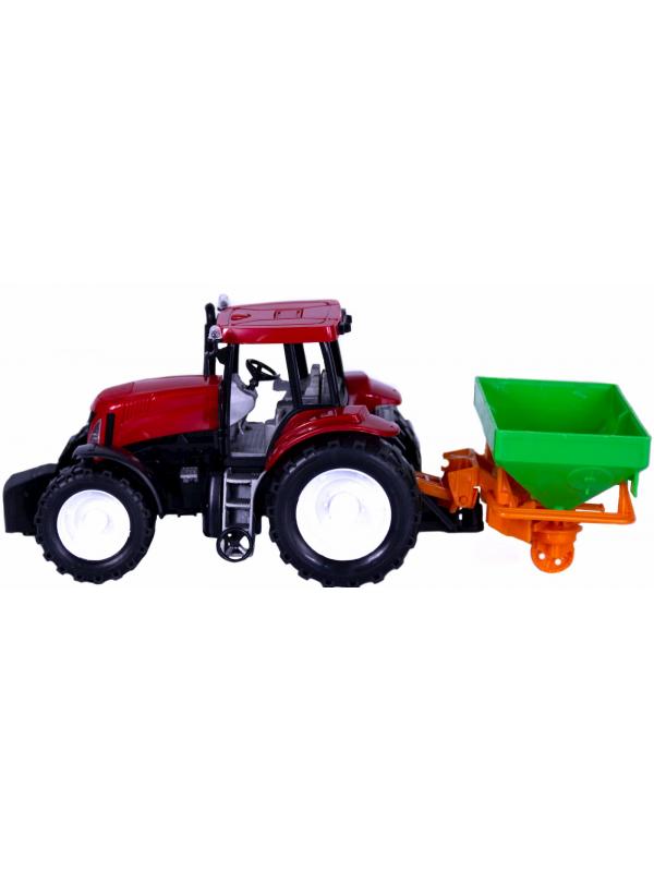 Машинка пластиковая «Трактор сельскохозяйственным с прицепом сеялкой» 3066, свет, звук / Микс