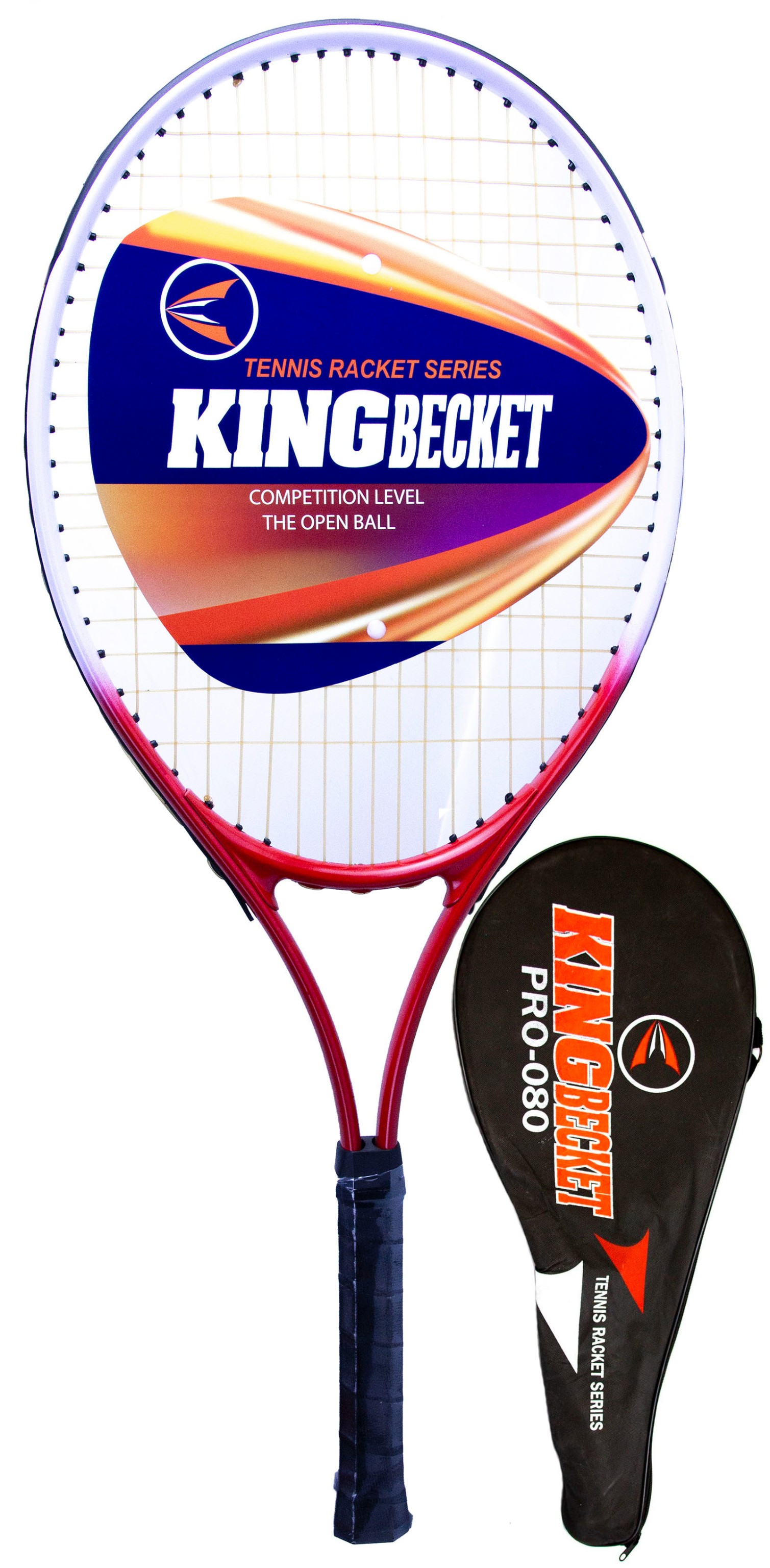 Ракетка KingBecket PRO-080 для большого тенниса в чехле / красный