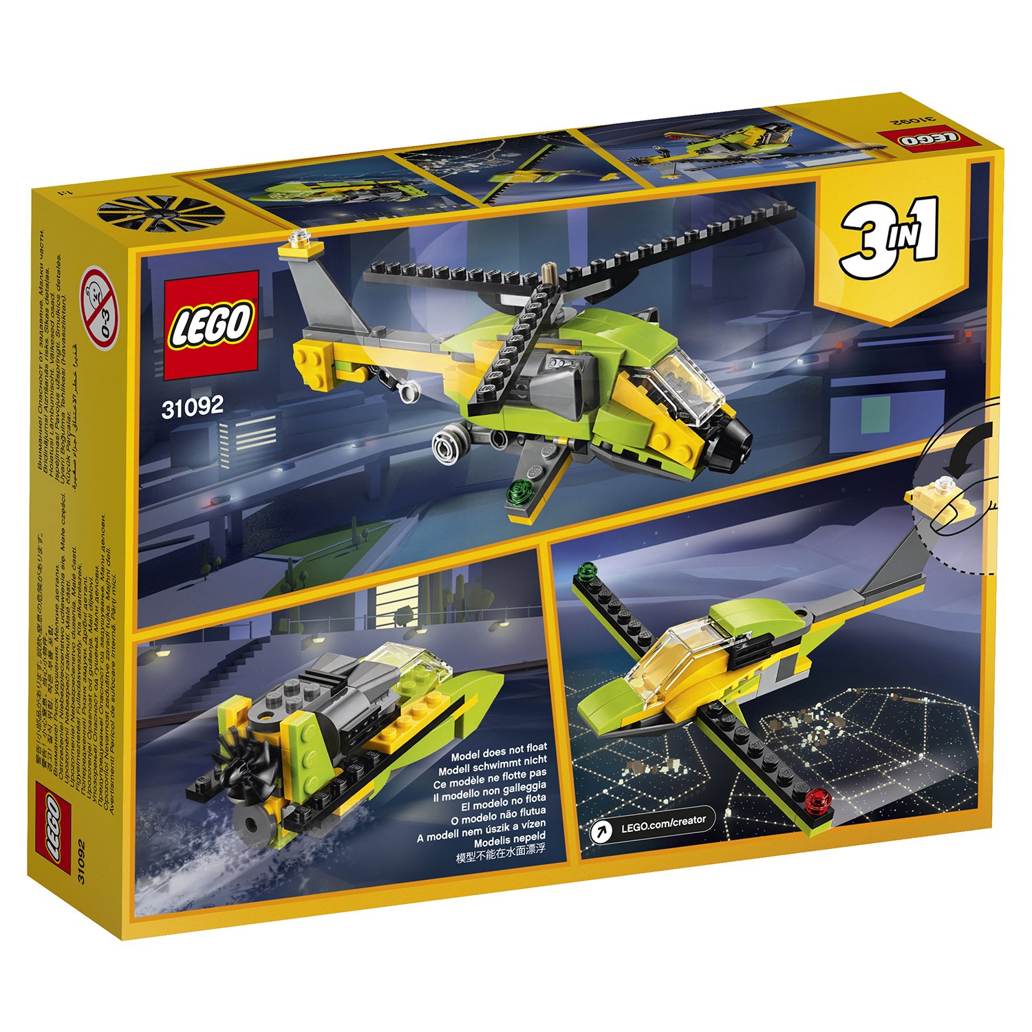 Конструктор LEGO Creator «Приключения на вертолёте» 31092