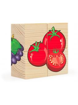 Кубики Игрушки, 4 куб. Фрукты-Овощи