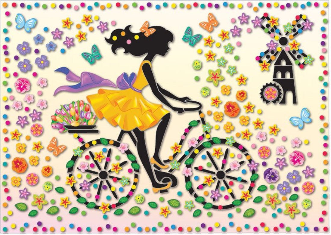 Набор для изг-ния картины Ма Шер Девушка на велосипеде