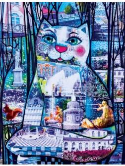 Пазл деревянный Кот-Петергоф, 200 дет