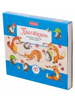 Пластилин 10 цв. Веселые истории 150г со стеком