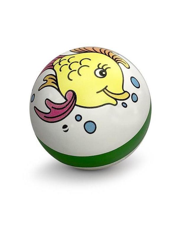Мяч детский с рисунком 7,5 см, в ассорт.