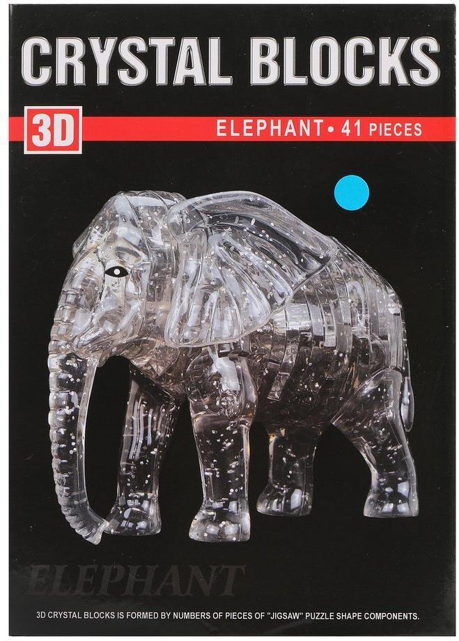 Пазл 3Д  Слон, в ассорт.