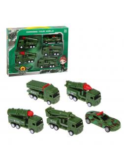 Игр.набор Военный, в комплекте: машины инерц. 5шт., коробка