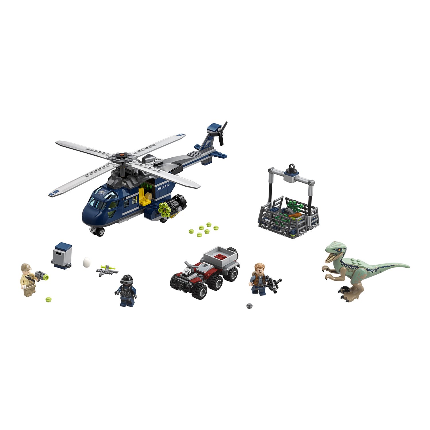 Конструктор LEGO Jurassic World «Погоня за Блю на вертолёте» 75928, 397 деталей