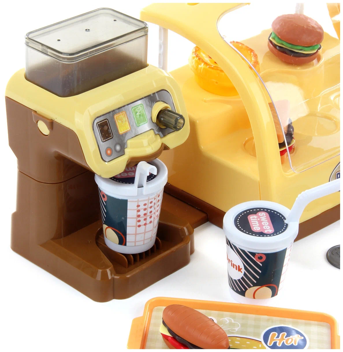 Детский игровой набор «Burger shop» со звуковыми и световыми эффектами MW1183 / 25 деталей
