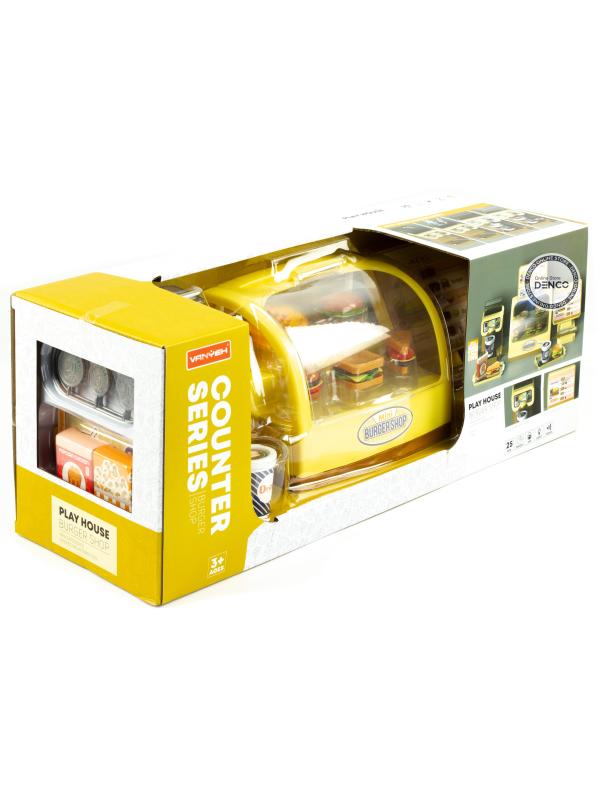 Детский игровой набор «Burger shop» со звуковыми и световыми эффектами MW1183 / 25 деталей
