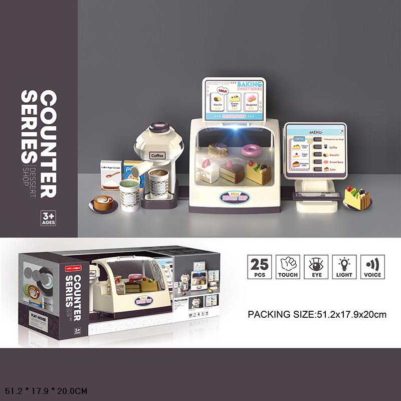 Детский игровой набор «Dessert shop» со звуковыми и световыми эффектами MW1182 / 25 деталей