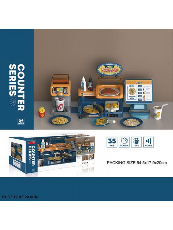 Детский игровой набор «Pizza shop» со звуковыми эффектами MW2283 / 35 деталей