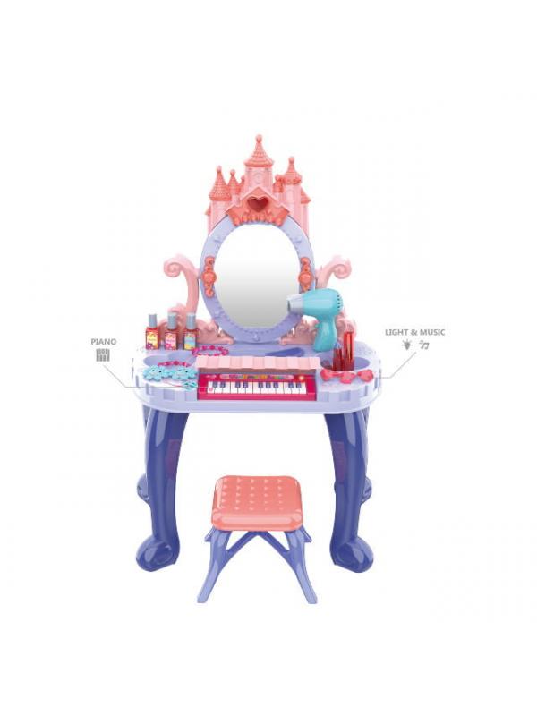 Трюмо игрушечное «Beautiful Girl» 661-136 для девочек со стульчиком и пианино 51 см. / 29 предметов