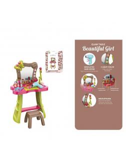 Трюмо игрушечное для девочек со стульчиком и аксессуарами / 661-135