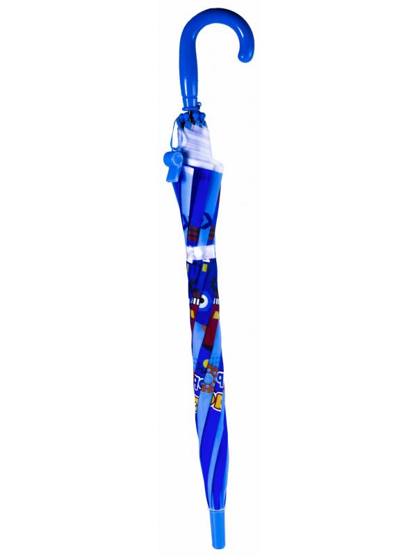 Зонтик детский «Роботы» со свистком, 50 см. 45714 / Синий