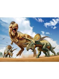 Пазл Super 3D Тираннозавр против трицератопса, 500 детал.