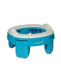 Горшок дорожный HandyPotty, голубой, со сменными пакетами
