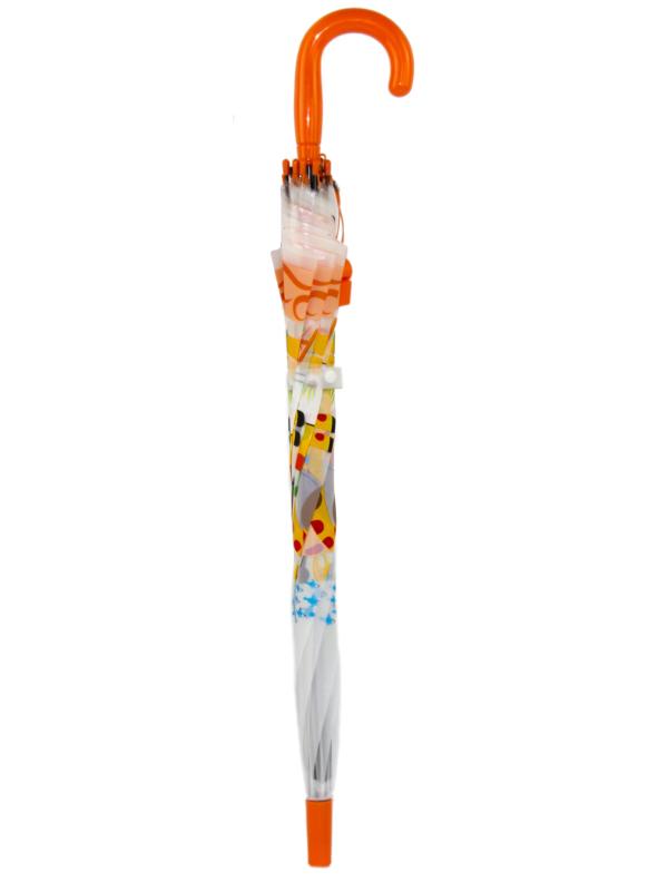 Зонтик детский «Животные» со свистком, полуавтомат, матовый, 80 см., 43410 / Оранжевый