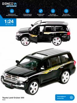 Металлическая машинка XLG 1:24 «Toyota Land Cruiser 200» 18 см. M923V инерционная, свет, звук / Черный