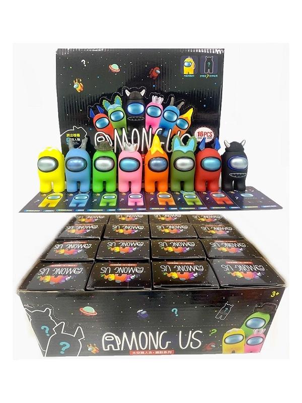 Набор Among US игрушка-брелок пищалка 16шт в упаковке 12.5х7х4см