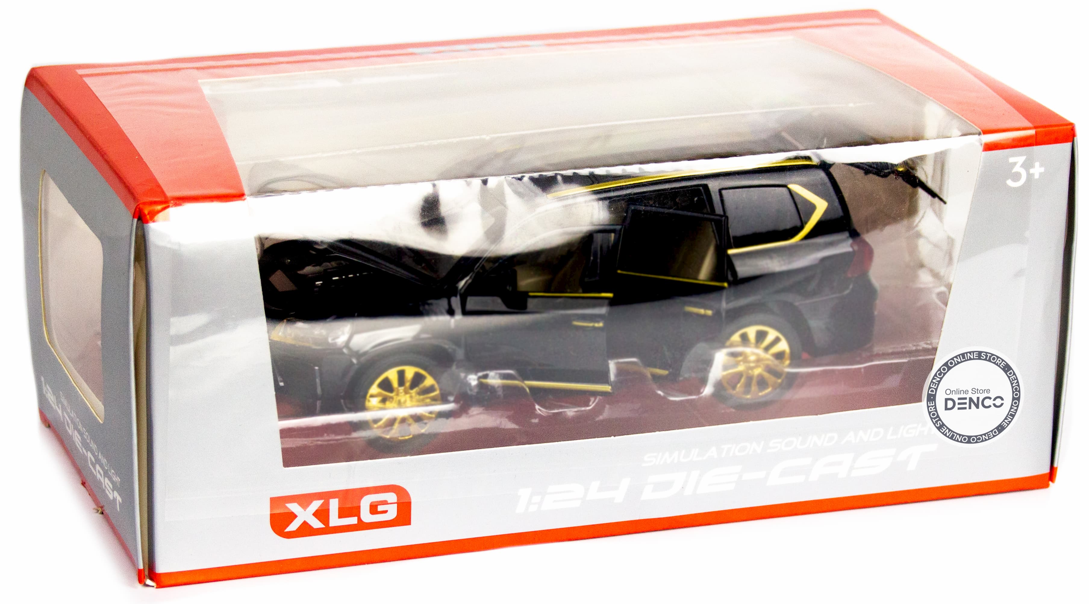 Металлическая машинка XLG 1:24 «Lexus LX570» 20 см. M929X-1 инерционная, свет, звук в коробке