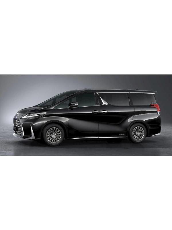 Металлическая машинка XLG 1:24 «Минивэн Lexus LM300h» 20 см. M929М инерционная, свет, звук / Черно-серый