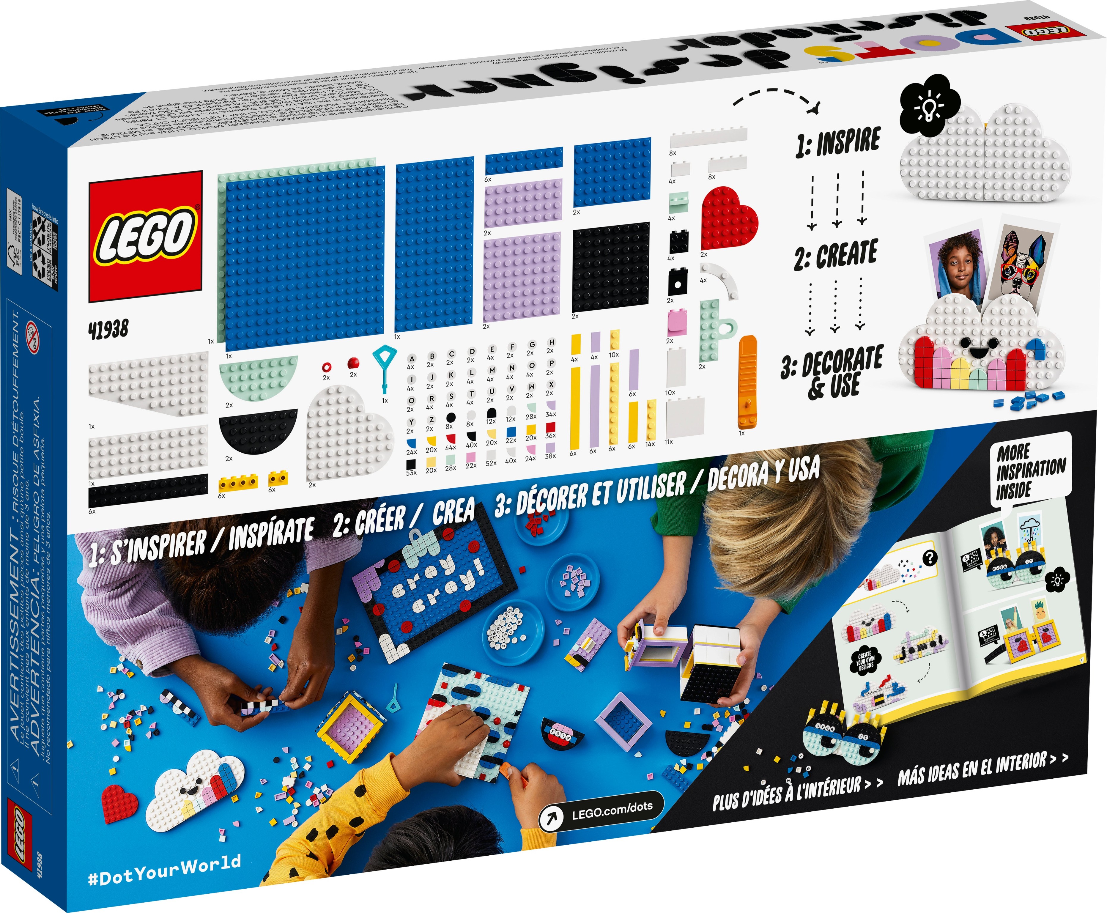 Конструктор LEGO DOTS «Творческий набор для дизайнера» 41938 / 849 деталей
