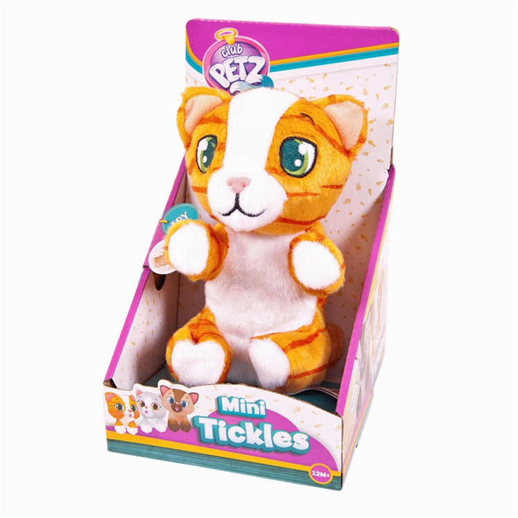 Игрушка интерактивная IMC Toys Club Petz Котенок интерактивный (рыжий полосатый) , со звуковыми эффектами, шевелит лапками если почесать животик