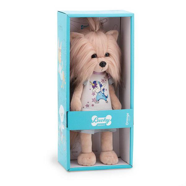 Мягкая игрушка Orange Toys Собачка Lucky Yoyo Юникорн дэб с каркасом 25 см