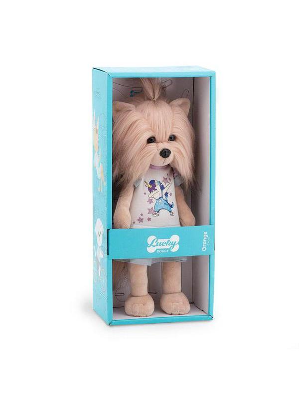 Мягкая игрушка Orange Toys Собачка Lucky Yoyo Юникорн дэб с каркасом 25 см