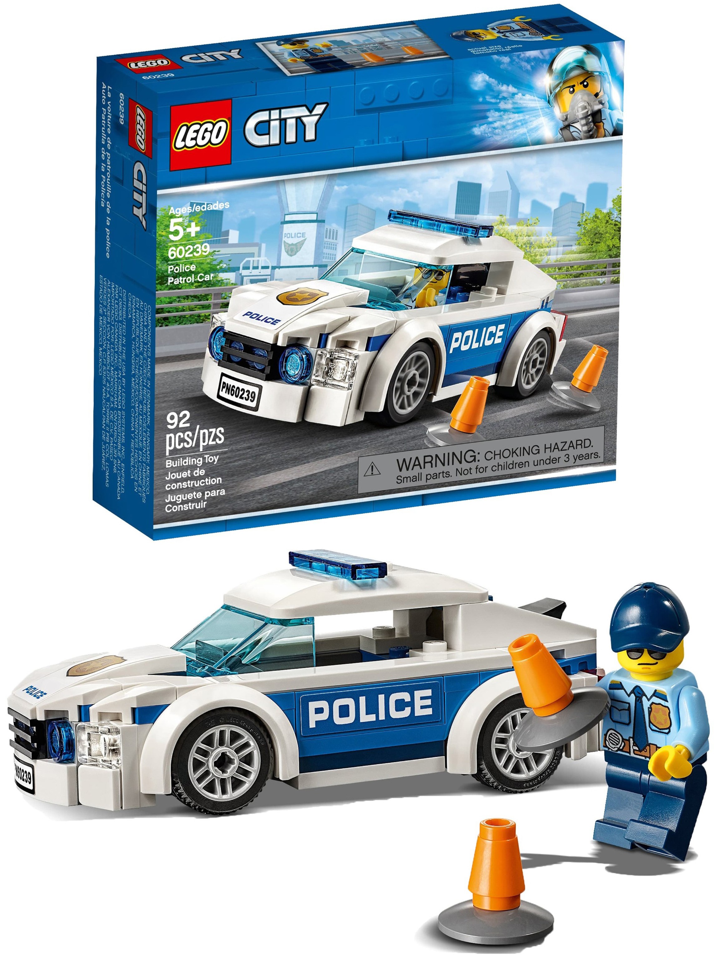 Конструктор LEGO CITY Police «Автомобиль полицейского патруля» 60239 / 92  детали