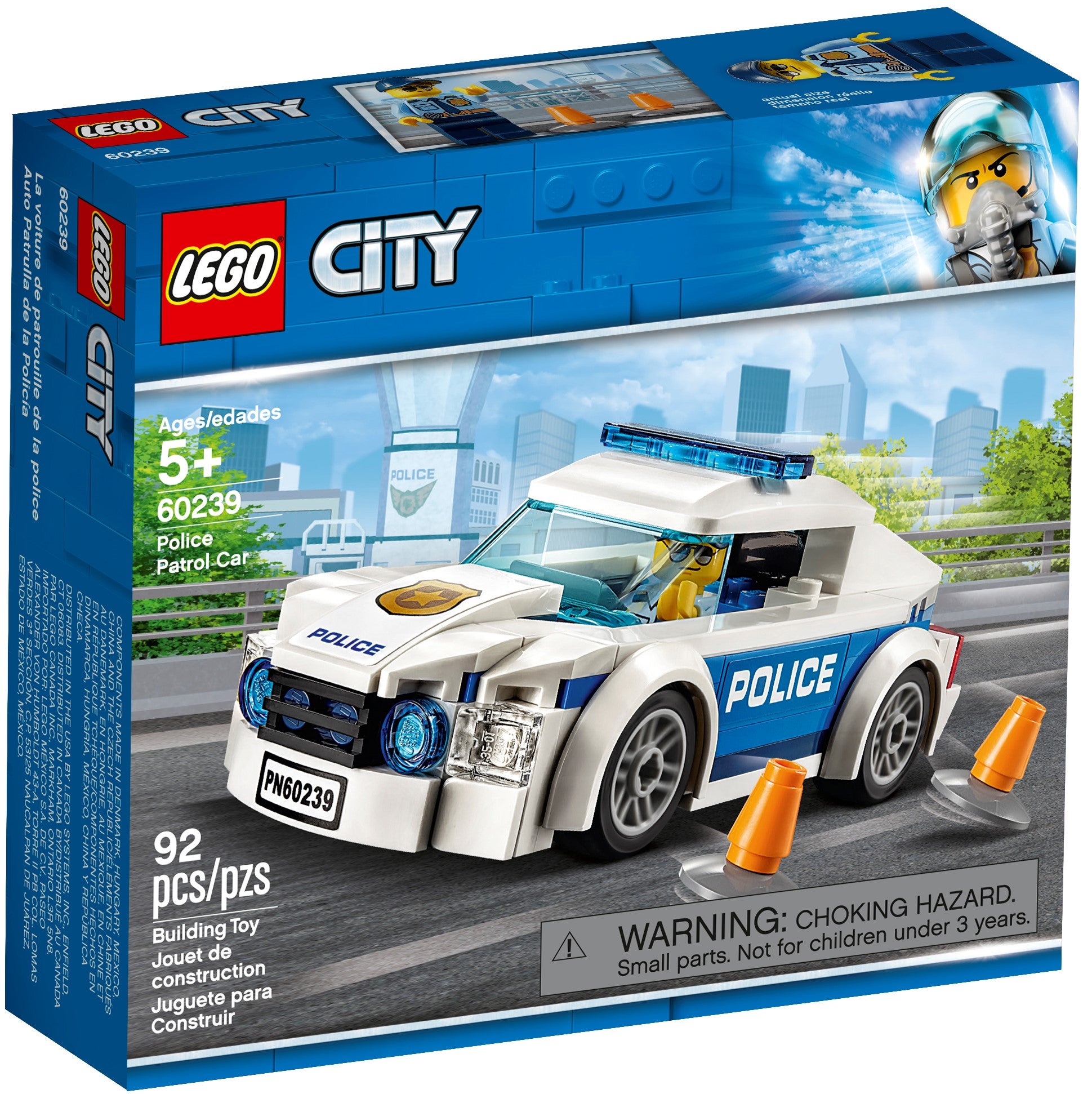 Конструктор LEGO CITY Police «Автомобиль полицейского патруля» 60239 / 92 детали