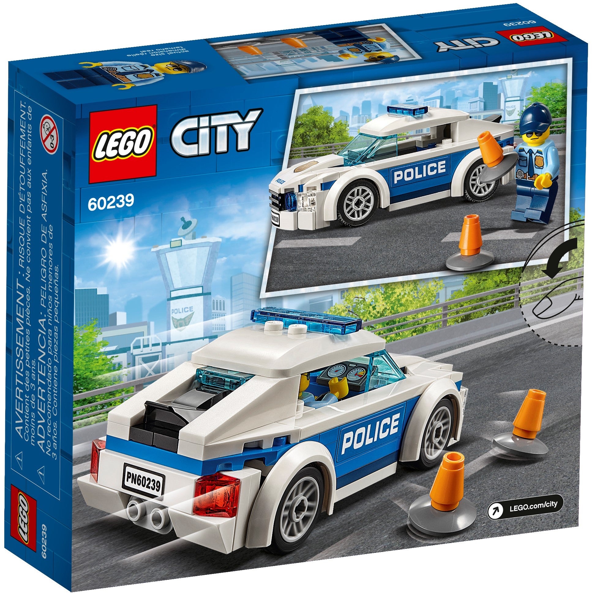 Конструктор LEGO CITY Police «Автомобиль полицейского патруля» 60239 / 92 детали
