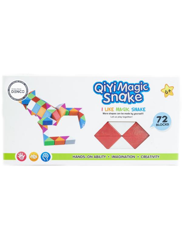 Развивающая логическая игра-головоломка QiYi Magic Snake «Змейка» 72 блока, EQY564 / Микс