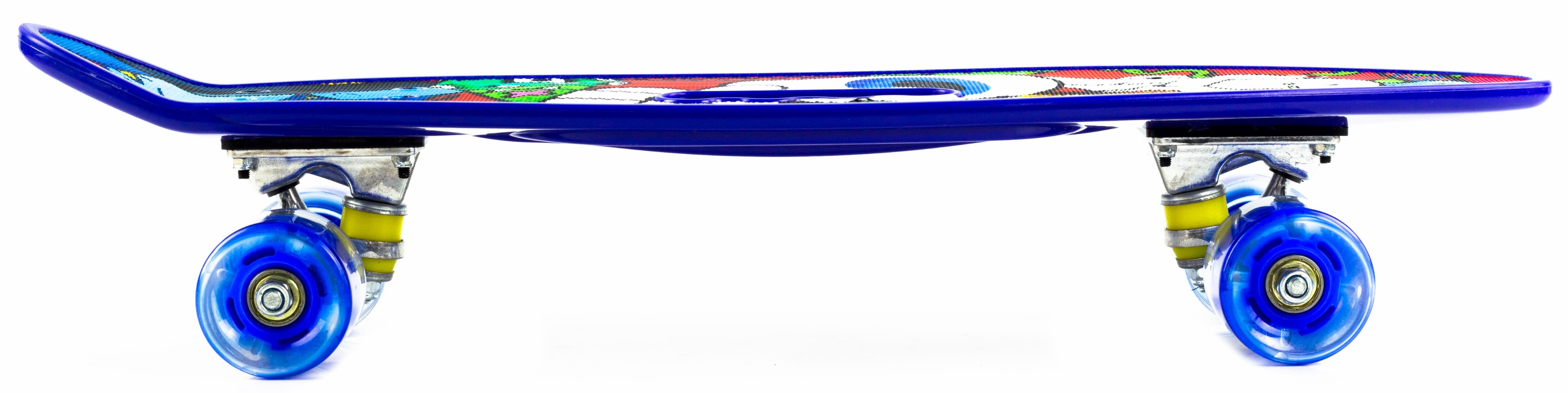 Пенни Борд со светящимися колесами и ручкой для переноски, 60 см. 00524 / Микс