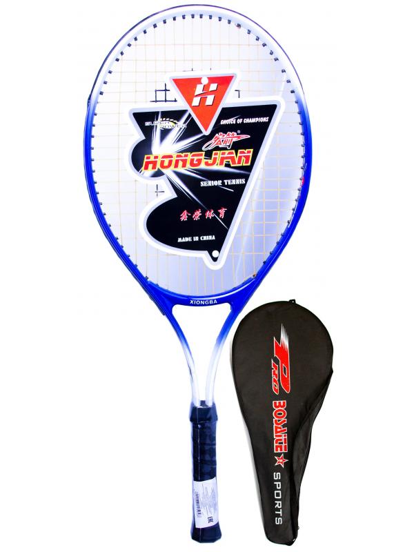 Ракетка Bosaite для большого тенниса в чехле, 11504SB / синий-белый