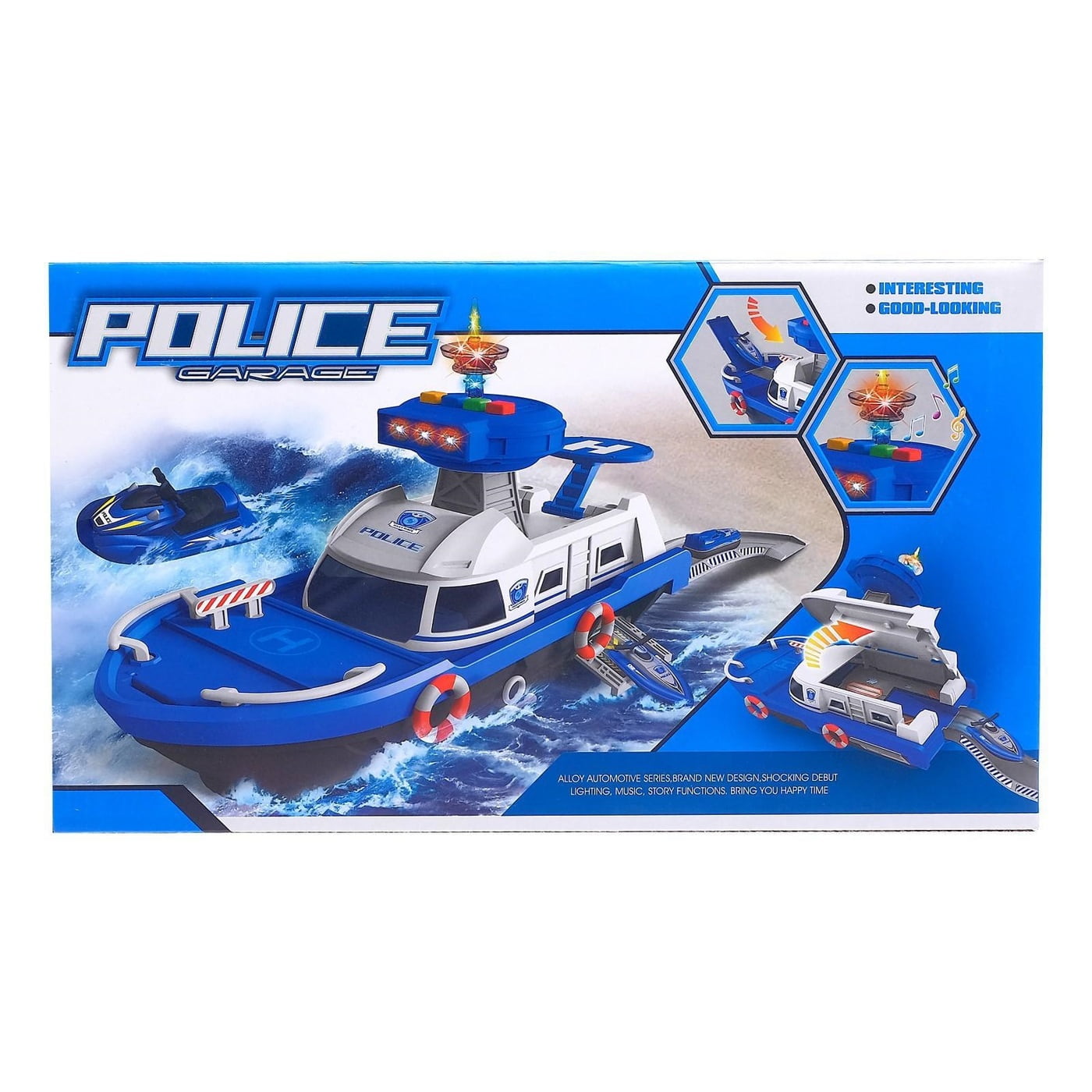 Игрушечный катер «Police» со световыми и звуковыми эффектами / 660-A246