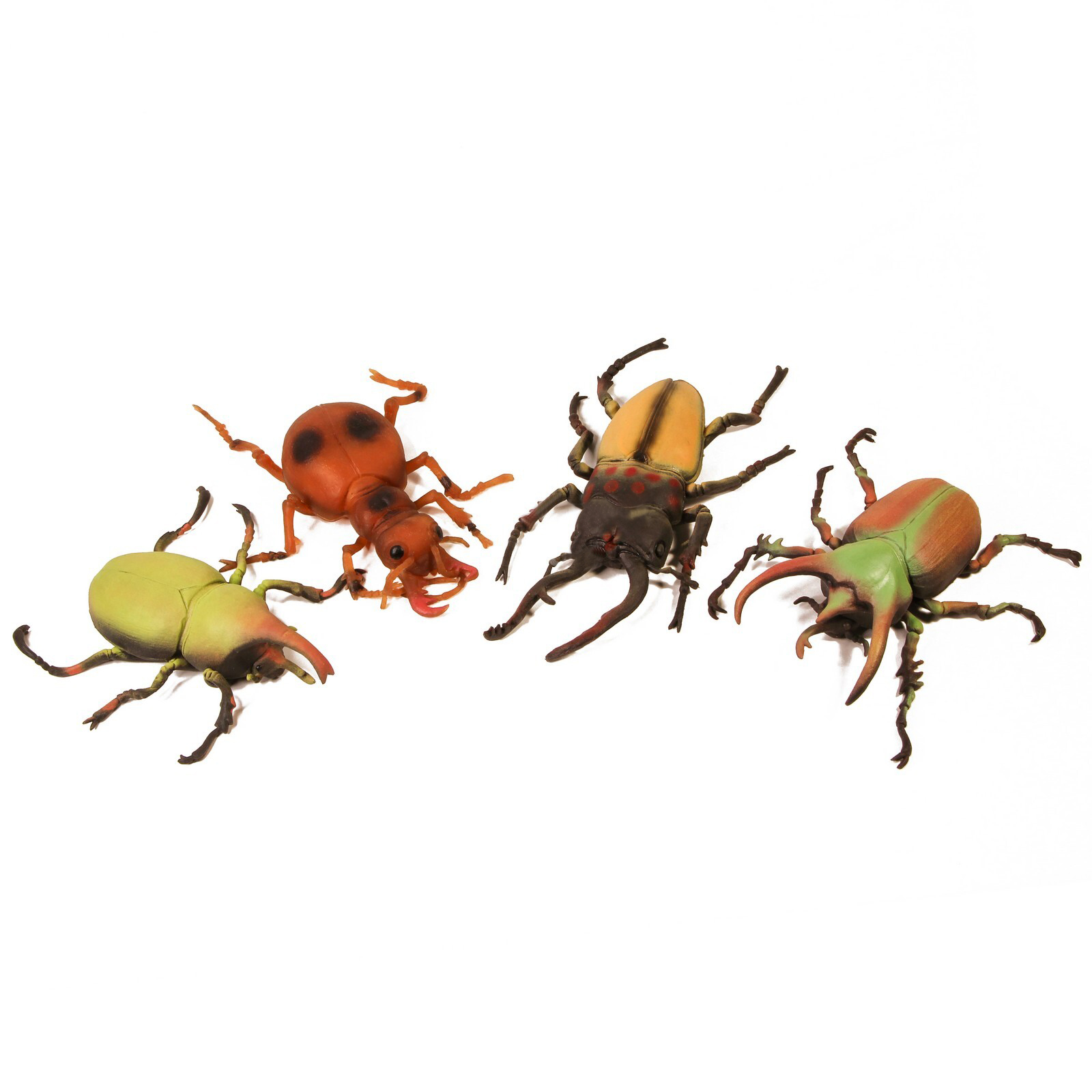 Набор резиновые фигурок насекомых-тянучек «Жуки и Муравей» A122-DB 15-18 см. / 4 шт.