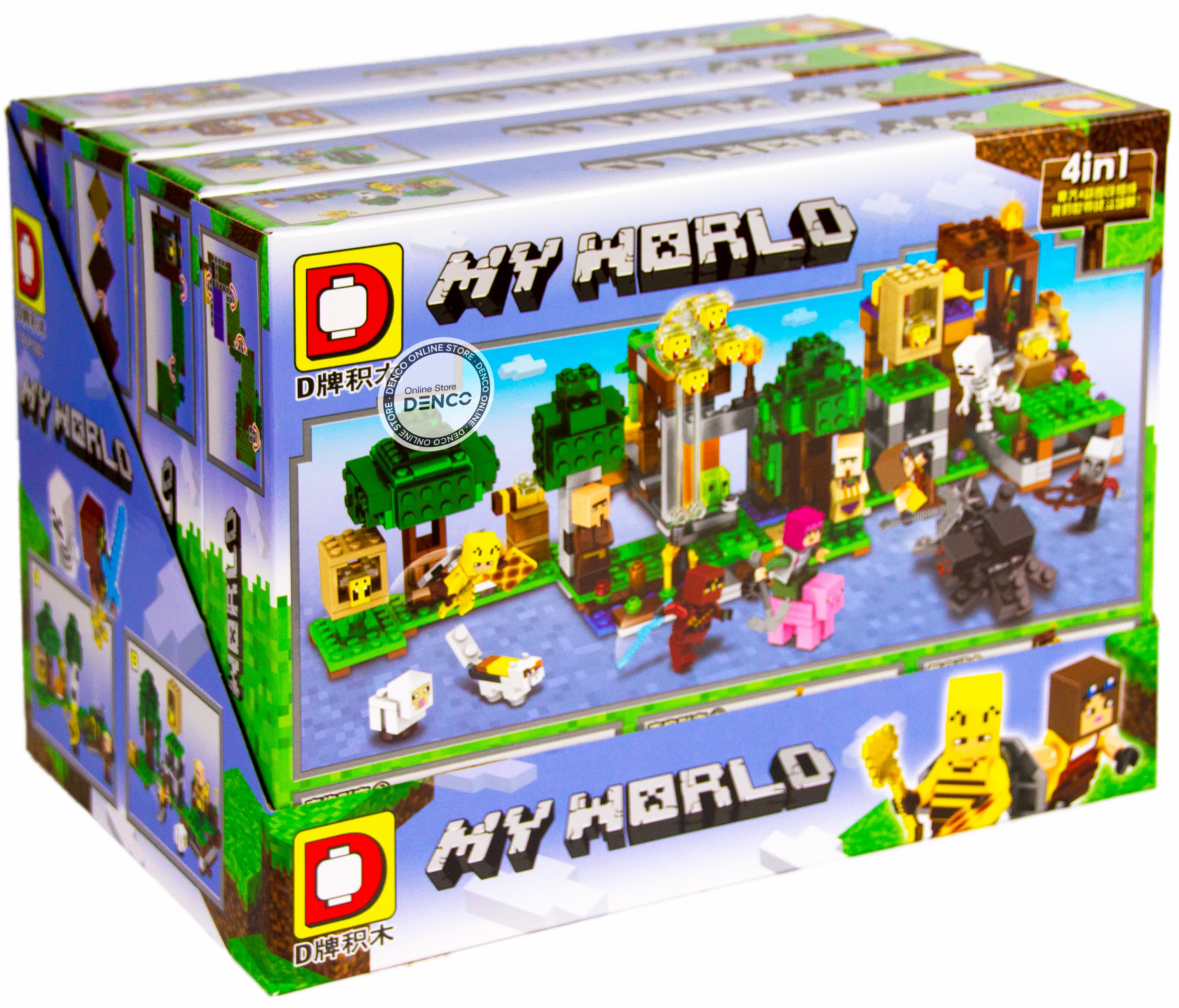 Набор конструкторов «My World» DLP1203 Minecraft / 4 шт.