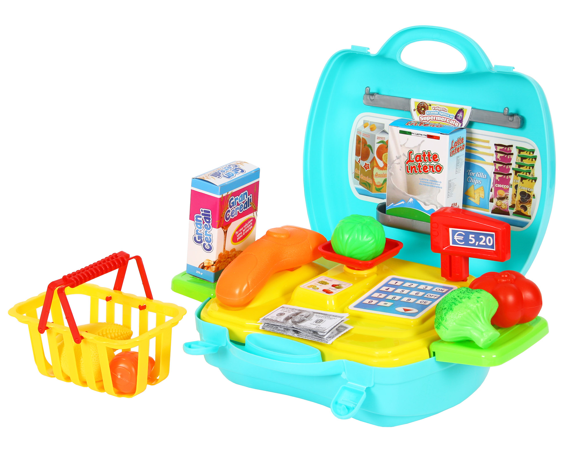 Игровой набор «Supermarket» кассовый аппарат с аксессуарами в чемоданчике 2A206 / 24 предмета