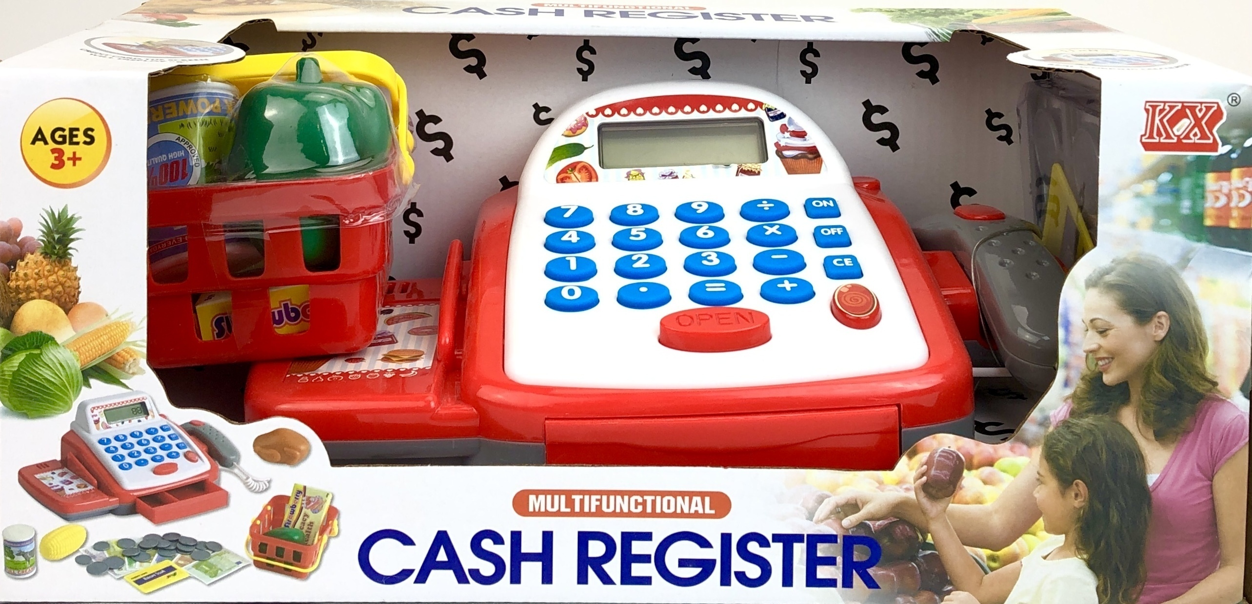 Игровой набор «Кассовый аппарат» с аксессуарами, звуковыми и световыми эффектами / LS820A19-1