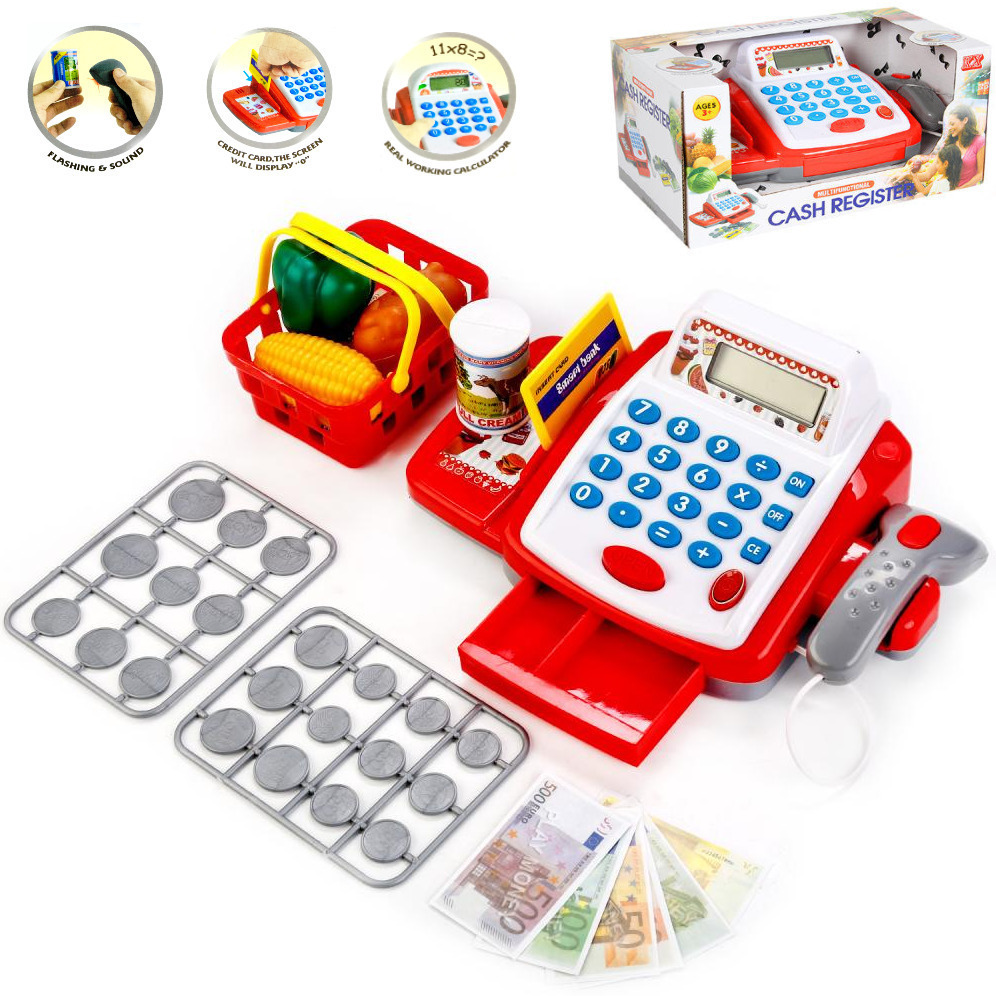 Игровой набор «Кассовый аппарат» с аксессуарами, звуковыми и световыми эффектами / LS820A19-1