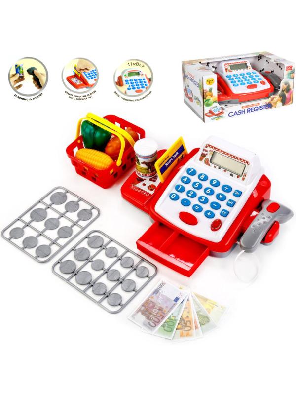 Игровой набор «Кассовый аппарат» с аксессуарами, звуковыми и световыми эффектами / LS820A19-1