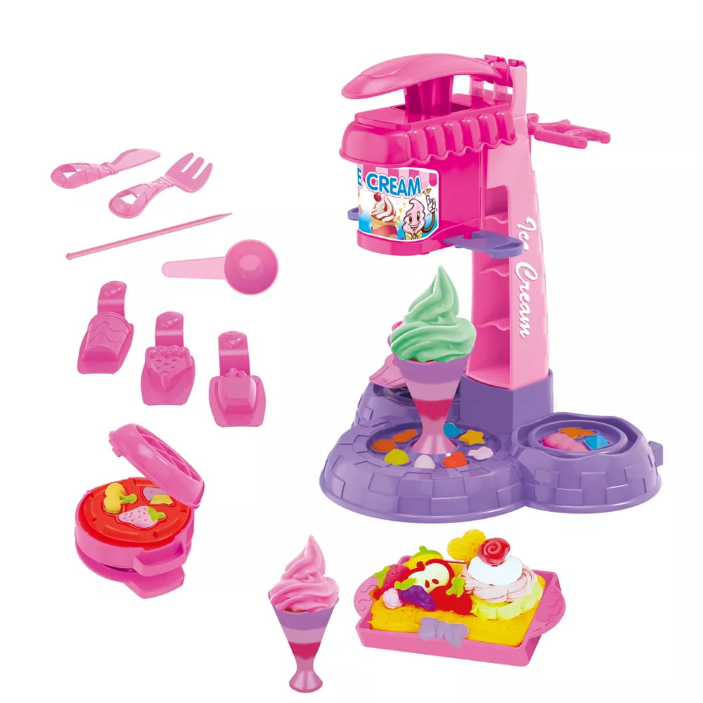 Детский игровой набор для лепки «Ice cream machine» с аксессуарами / 666-7HD