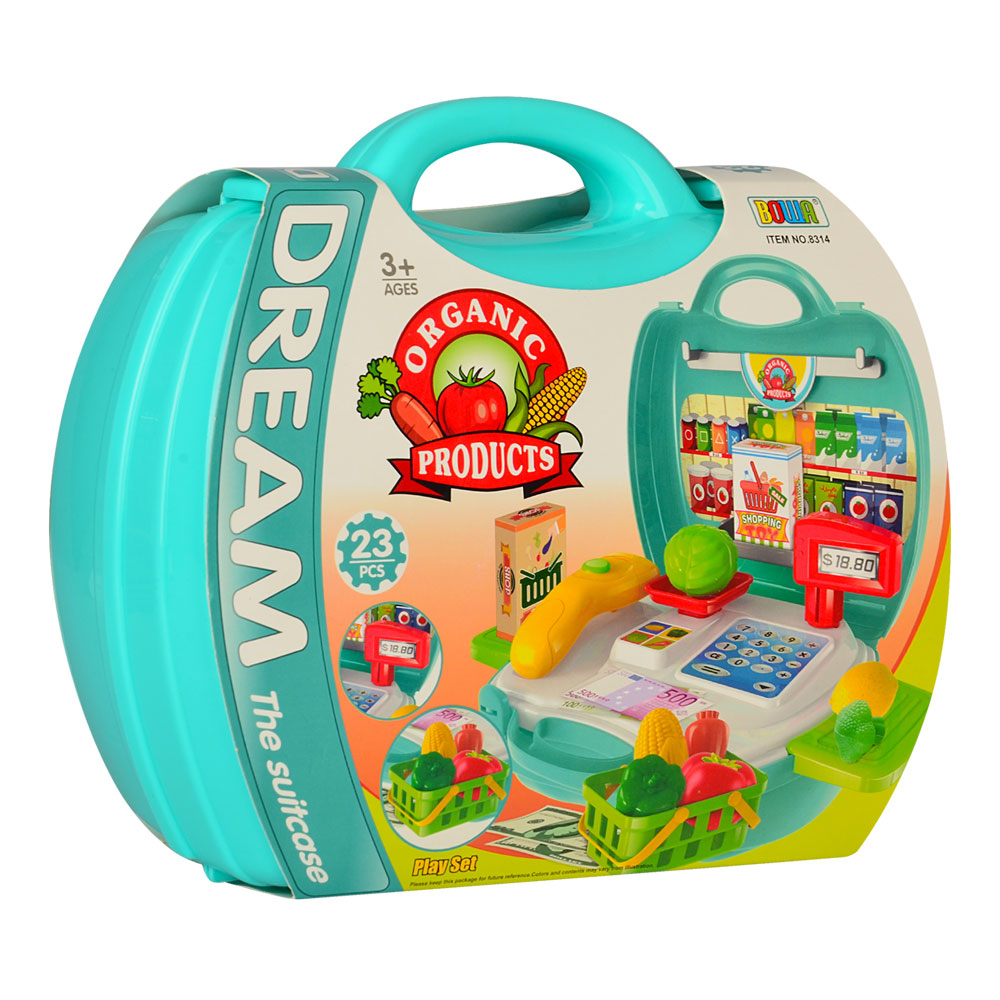 Игровой набор Bowa «‎Касса с корзиной и продуктами» 8314 / 19 предметов