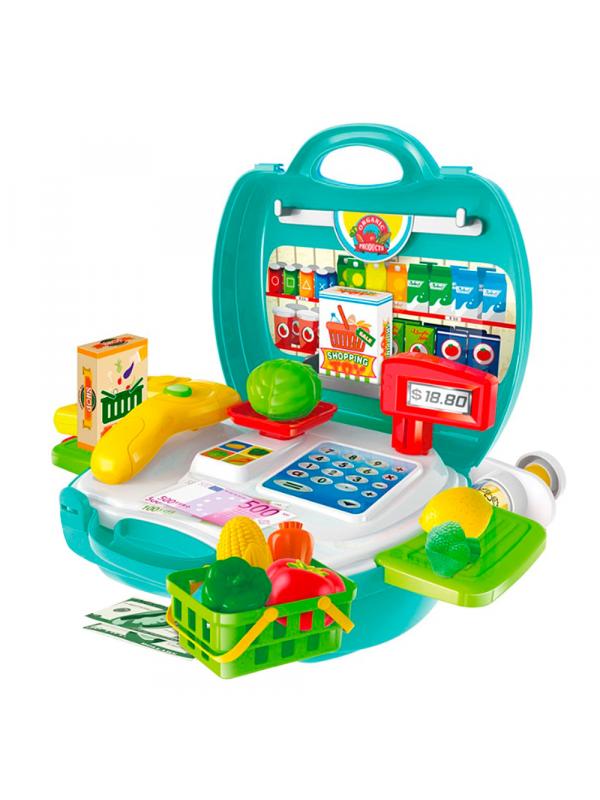 Игровой набор Bowa «‎Касса с корзиной и продуктами» 8314 / 19 предметов