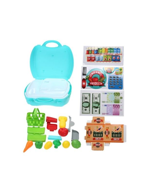 Игровой набор Bowa «‎Касса с корзиной и продуктами» 8314 / 19 предметов