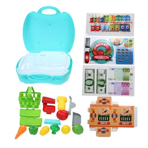 Игровой набор Bowa «‎Касса с корзиной и продуктами» 8314 / 19 предметов