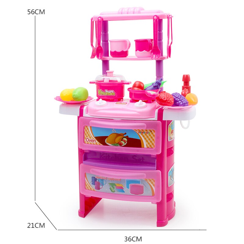 Игровой набор Inbealy «‎Dream kitchen» 768-2, свет, звук / Розовый