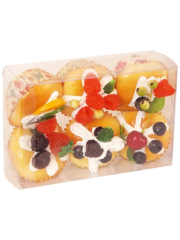 Набор игрушечной еды «Пирожные Тарталетки-корзиночки» 6 шт. / YXD-10